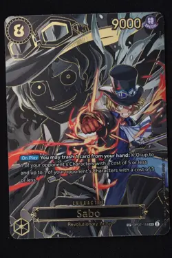 Sabo - OP07-118 SEC (SP) Alternate Art Carrying On His Will one piece card game - Image 1