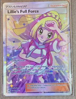 Lillie's Full Force Full Art Holo Card 230/236 Sm-Cosmic Eclipse NM - Image 1
