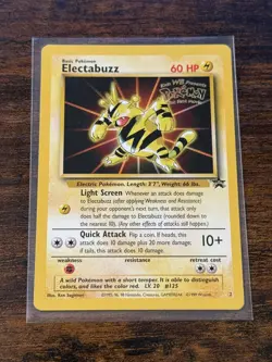 Pokemon Electabuzz #2 Warner Bros Movie Black Star Promo TCG Card - Image 1