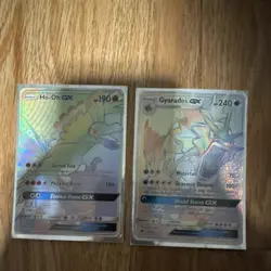 Pokemon TCG Shining Legends Ho-Oh GX & Gyarados GX Full Art Holo Cards Lot - Image 1