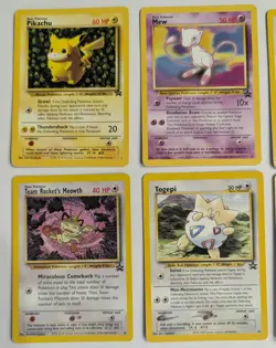 8 Vtg Pokemon Black Star Promo Cards Arcanine Cleffa Scizor Pikachu Mew Togepi - Image 2