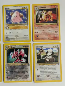 8 Vtg Pokemon Black Star Promo Cards Arcanine Cleffa Scizor Pikachu Mew Togepi - Image 3