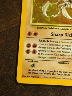 Pokemon TCG Kabutops Holo Rare Unlimited Card 9/62 Fossil - Image 5