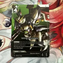 Gundam Card Game Wing Gundam ST02-001 LR+ Alt Art - Image 1