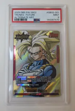 Trunks Future - SB02-001 Gold Leader Manga Booster 02 Dragon Ball Card En PSA 9 - Image 1
