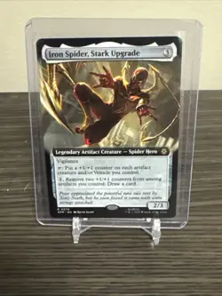 Iron Spider, Stark Upgrade (Extended Art) Regular MTG Spiderman M/NM - Image 1