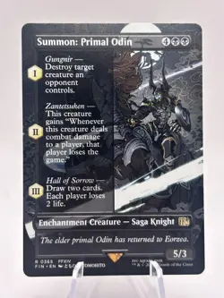 Summon: Primal Odin 0365 Borderless Final Fantasy FIN MTG NM - Image 1