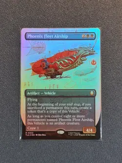MTG Phoenix Fleet Airship - Borderless Foil - TLA - Near Mint+ Condition - Image 1