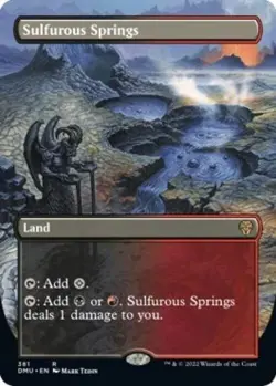 Sulfurous Springs (Borderless) Dominaria United - MTG - Foil (NM) #381 - Image 1