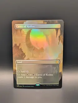 MTG - Caves of Koilos - FOIL BORDERLESS - Land (C/W/B) - DMU #378 - Rare - Image 1
