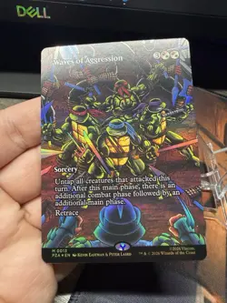 Waves of Aggression - Foil - Borderless Teenage Mutant Ninja Turtles MTG - Image 2