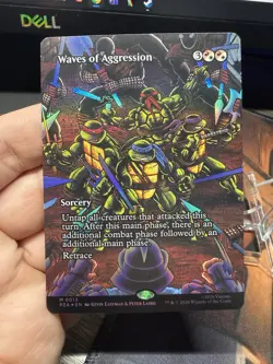 Waves of Aggression - Foil - Borderless Teenage Mutant Ninja Turtles MTG - Image 3