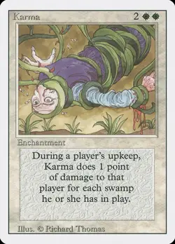 Karma 1x MtG Revised PLAYED - Image 1