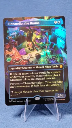 Donatello, the Brains Borderless FOIL 2 MTG Teenage Mutant Ninja Turtles TMT NM - Image 1