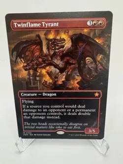 MTG Twinflame Tyrant - Borderless, NM-Mint, English Foundations - Image 1