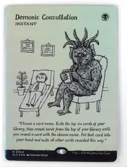 SLC Demonic Consultation #4 FOIL Borderless Secret Lair Encyclopedia Countdown - Image 1