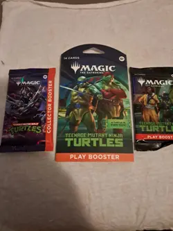 MTG: TEENAGE MUTANT NINJA TURTLES COLLECTOR BOOSTER PACK & ( 2 ) PLAY BOOSTERS - Image 1