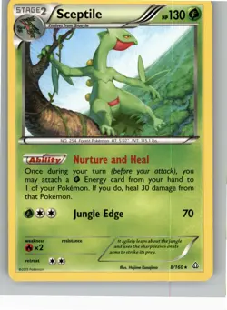 SCEPTILE 8/160 R PRIMAL CLASH POKEMON NM - Image 1