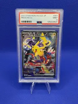 PSA 9 PIKACHU EX 2023 POKEMON JPN WCS23-WORLD CHAMPIONSHIPS YOKOHAMA DECK #001 - Image 1
