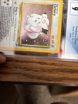 CGC 9 Clefairy 6/130 Holo SWIRL 💫 Base Set 2 Pokemon Card - Image 2