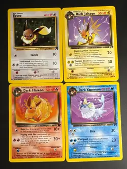 Rare Pokemon Team Rocket Set 1999-2000 all Eevee Dark Evolutions - Image 1