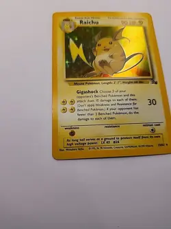 Pokemon TCG Raichu 14/62 Fossil Holo Rare NM - Image 2