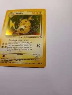 Pokemon TCG Raichu 14/62 Fossil Holo Rare NM - Image 3