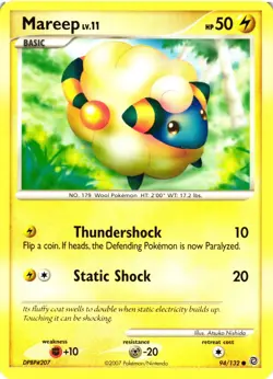 Pokemon TCG Secret Wonders Mareep 94/132 Common VLP - Image 1