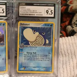 Pokemon EX UNSEEN FORCES Poliwag/Poliwhirl Reverse Holo STAMP | CGC 9.5 | ERROR - Image 4