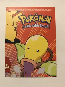 2000 Topps Pokemon Series 2 Geodude #74 Sticker 7 of 10 Puzzle Piece Blue Logo - Image 2