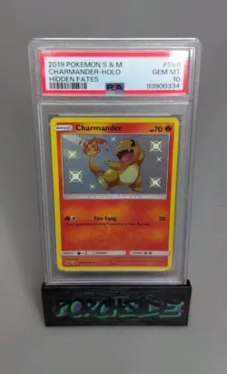 Pokemon Charmander Shiny Sun & Moon Hidden Fates Holo #SV6 PSA 10 - Image 1