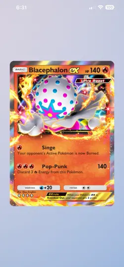 Pokemon TCG Pocket Blacephalon Ex Fantastical Parade - Image 1