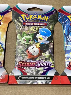 Pokemon TCG Scarlet & Violet Base Set Sleeved Booster Pack (3-Packs) New - Image 3