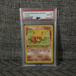 2002 Pokemon Neo Destiny #91 Vulpix 1st Edition PSA 10 GEM MINT - Image 1