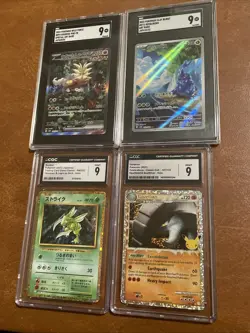 Pokemon Slabs Lot of 4 CGC & SGC 9 Japanese CCB Celebrations SIR AR - Image 1