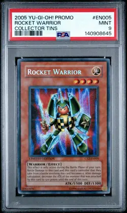 2005 Yu-Gi-Oh! Rocket Warrior CT2 Limited Edition Secret Rare PSA 9 - Image 1