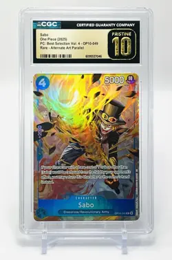2025 One Piece Sabo Rare Alternate Art Parallel OP10-049 CGC 10 Pristine 🔥✨ - Image 1