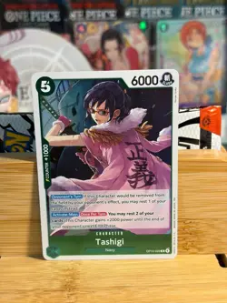 TASHIGI OP14-029 The Azure Sea's Seven Rare Foil One Piece TCG Near Mint - Image 1