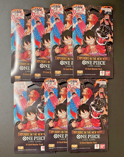 One Piece - Emperors in the New World (OP09) - Sleeved Booster Pack - Lot of 7 - Image 1