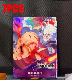 7Pcs One Piece Chinese Card Game 2nd Anniversary Emotion Luffy Promo Foil P-041 - Image 1
