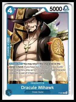 One Piece Promotion Cards #P-081 Dracule Mihawk (OP11 Release Event) - Image 1