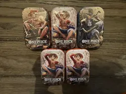 One Piece Card TCG Vol 2 Mini Tins Full Art Set (OP-13)Brand New/Sealed Lot Of 5 - Image 1