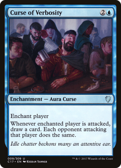 Curse of Verbosity #9 (MP) Commander 2017 C17 Magic MTG - Image 1