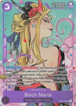 Black Maria (Illustration Box Vol.2) SR One Piece Promotion Cards OP08-074 NM Fo - Image 1