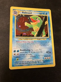 Pokemon Politoed 8/75 Neo Discovery Holo Rare Ungraded Childhood Card - Image 2