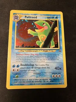 Pokemon Politoed 8/75 Neo Discovery Holo Rare Ungraded Childhood Card - Image 5