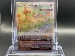 Guzzlord GX 116/111 Crimson Invasion Rainbow Secret Rare Pokemon TCG Card NM - Image 1