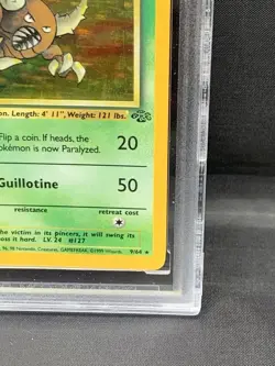 DSG 7 Pinsir 9/64 Jungle 1999 Holo Rare Unlimited Graded Pokemon Tcg Card NM - Image 5