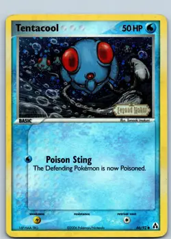 Pokemon Card - Tentacool Legend Maker 66/92 Reverse Holo Stamped - Image 1