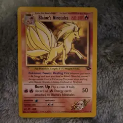 Pokemon Blaine's Ninetales Gym Challenge Rare 60HP 21/132 Card 2000 - NM - Image 1
